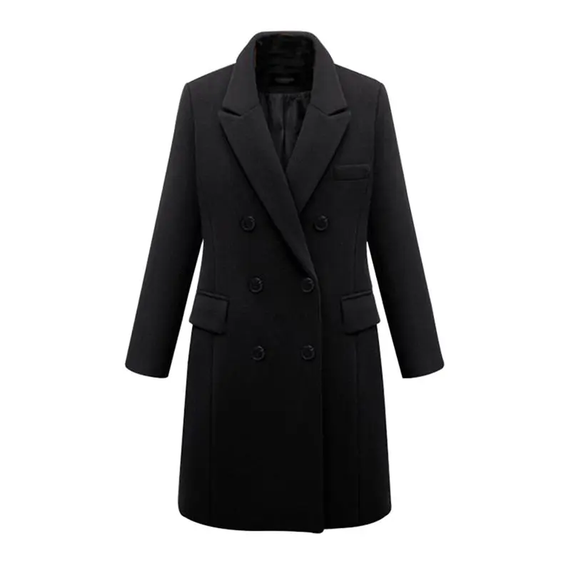 Vintage Wool Office Ladies Casual Plus Size Elegant Women Long Trench Coats Slim Lapel Winter Button Pocket Female Overcoats
Vintage Wool Office Ladies Casual Plus Size Elegant Women Long Trench Coats Slim Lapel Winter Button Pocket Female Overcoats