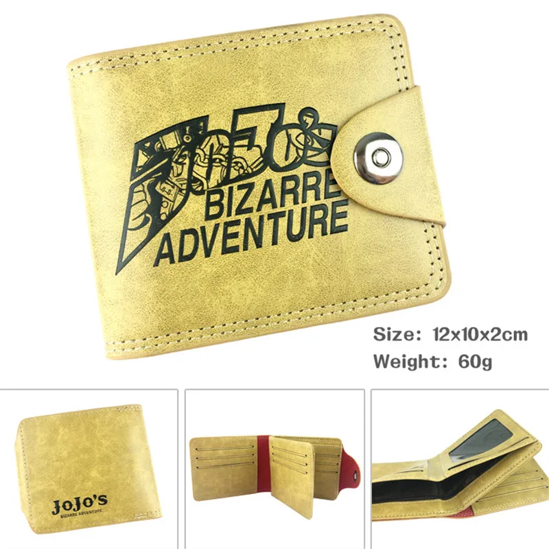 Jo Jo Bizarre Adventure Cartoon Anime Men Women Boys Girls Short Leather Hasp Button Wallet Purse Money Holder
Jo Jo Bizarre Adventure Cartoon Anime Men Women Boys Girls Short Leather Hasp Button Wallet Purse Money Holder