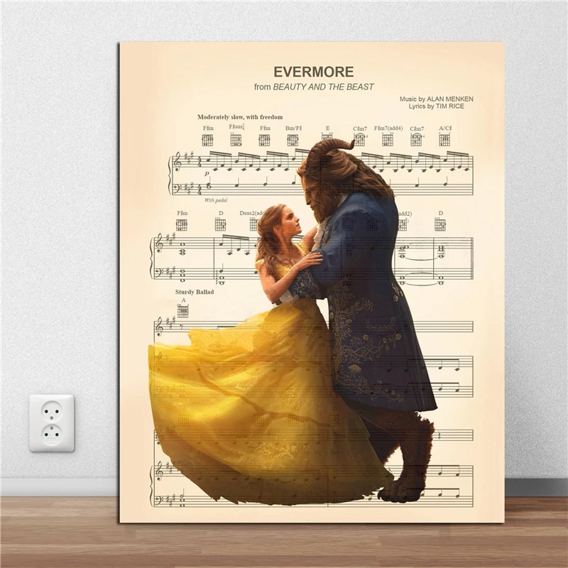 Evermore Beauty And The Beast Sheet Music Canvas Painting Print Bedroom Home Decor Modern Wall Art Oil Painting Poster Framework
Evermore Beauty And The Beast Sheet Music Canvas Painting Print Bedroom Home Decor Modern Wall Art Oil Painting Poster Framework