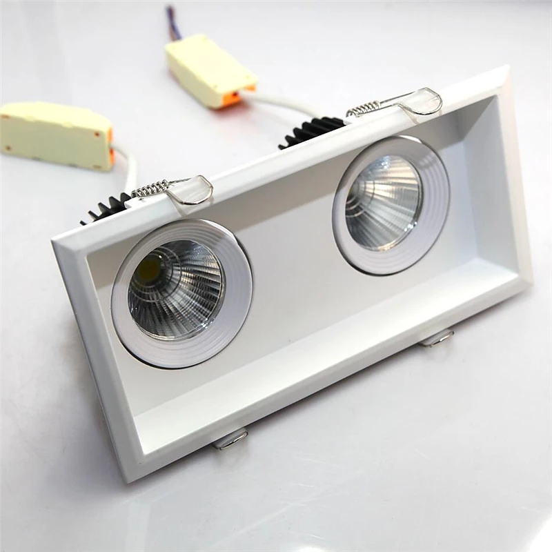 Dimmable 2x10W Double Square LED Downlights 20W COB Spot Light 3 Years Warranty Warm White Cold White Indoor Lighting 6pcs
Dimmable 2x10W Double Square LED Downlights 20W COB Spot Light 3 Years Warranty Warm White Cold White Indoor Lighting 6pcs