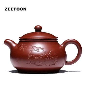 300cc Authentic Yixing Teapot Master All Handmade Chinese Healthy Purple Clay Kung Fu Tea Set Zen Pan Pot Creative Home Decor
300cc Authentic Yixing Teapot Master All Handmade Chinese Healthy Purple Clay Kung Fu Tea Set Zen Pan Pot Creative Home Decor