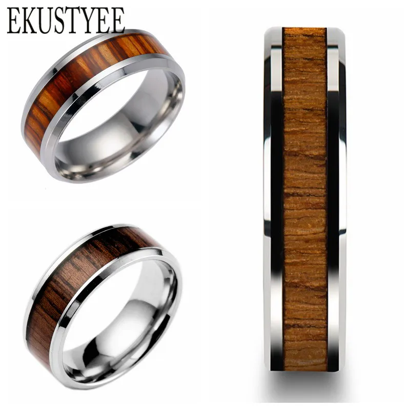 Wood Stainless Steel Rings Men's Fashion Creative 8mm Wide Band Wood Titanium Steel Ring 2018 fashion jewelry
Wood Stainless Steel Rings Men's Fashion Creative 8mm Wide Band Wood Titanium Steel Ring 2018 fashion jewelry
