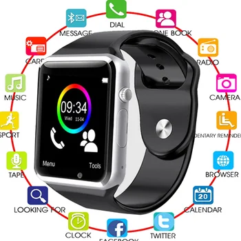 Bluetooth Smart Watch A1Call Message For IOS Android Wristwatch Support Sync Clock Sim Card With Camera PK DZ09 GV18 Smart Watch
Bluetooth Smart Watch A1Call Message For IOS Android Wristwatch Support Sync Clock Sim Card With Camera PK DZ09 GV18 Smart Watch