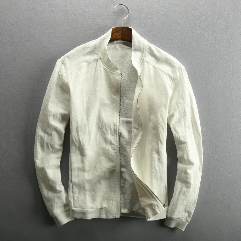 2017 long sleeve linen cotton zipper basis jacket men beige black thin base ball jacket casual jacket male spring autumn
2017 long sleeve linen cotton zipper basis jacket men beige black thin base ball jacket casual jacket male spring autumn