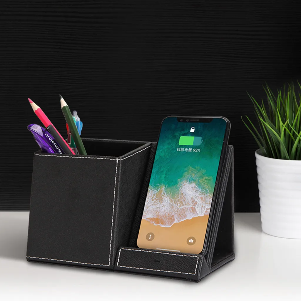 For iPhone X/XS/XR/XS max Samsung 3 in 1 Pen Container Qi Stand Wireless Fast Charger Multi-Function Desktop
For iPhone X/XS/XR/XS max Samsung 3 in 1 Pen Container Qi Stand Wireless Fast Charger Multi-Function Desktop