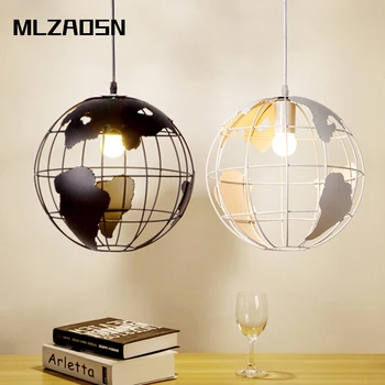 MLZAOSN Earth Pattern Iron Pendant Light Simple Modern Circular Iron Globes Single-Head Creative Loft Bar Cafe Retro Decor Lamps
MLZAOSN Earth Pattern Iron Pendant Light Simple Modern Circular Iron Globes Single-Head Creative Loft Bar Cafe Retro Decor Lamps