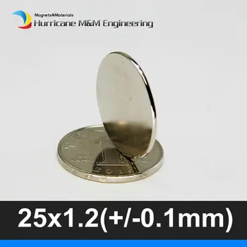 NdFeB Magnet Disc Dia. 25x1.2 (+/-0.1mm) Precision Magnet Neodymium Round Magnets Cylinder Sensor Rare Earth Magnets 48pcs
NdFeB Magnet Disc Dia. 25x1.2 (+/-0.1mm) Precision Magnet Neodymium Round Magnets Cylinder Sensor Rare Earth Magnets 48pcs