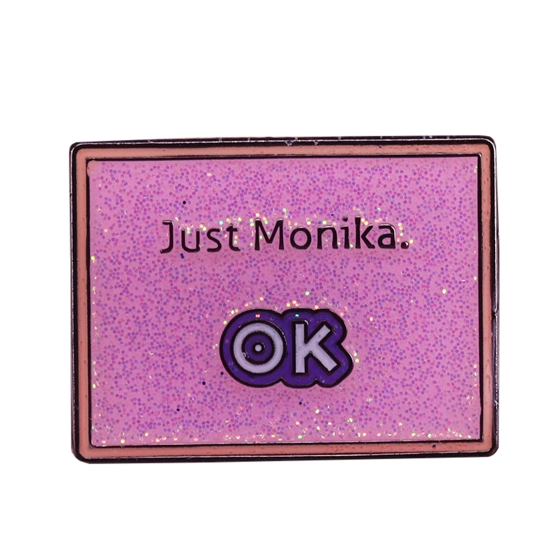 Doki doki literature club just Monika enamel pin pink glitter pop-up window brooch anime game badge
Doki doki literature club just Monika enamel pin pink glitter pop-up window brooch anime game badge