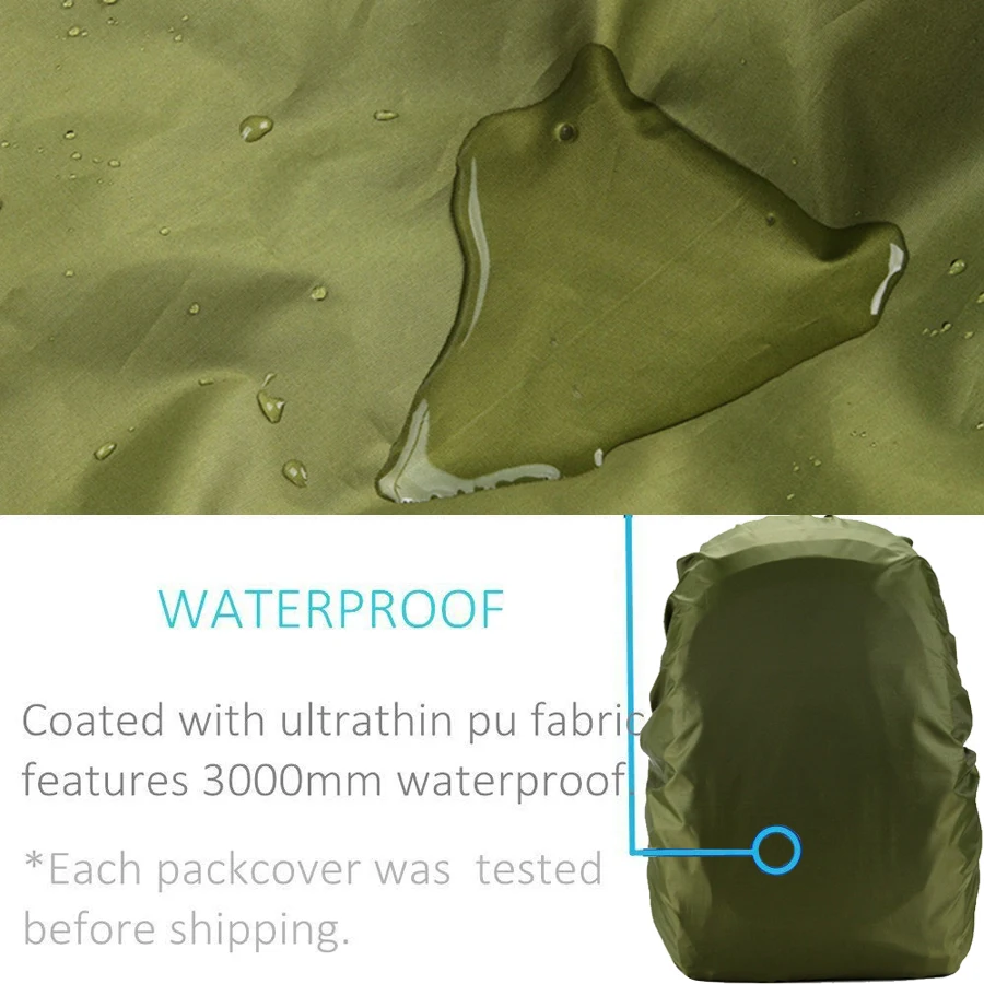 Водонепроницаемый камуфляжный чехол для рюкзака тактический от дождя отдыха на