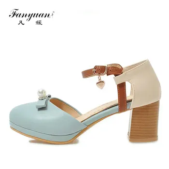 Fanyuan Fashion Buckle Strap high heels Sweet Mary Janes shoes mixed color women shoes Casual Crystal Butterfly-knot Pumps
Fanyuan Fashion Buckle Strap high heels Sweet Mary Janes shoes mixed color women shoes Casual Crystal Butterfly-knot Pumps