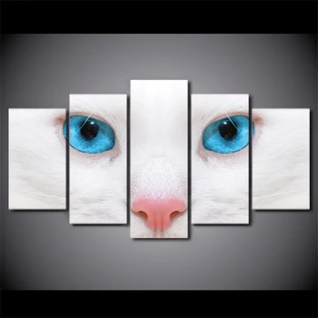 5 Piece HD Printed Blue Eyes White Cat Framed Wall Picture Art Poster Painting On Canvas For Living Room Poster Black And White
5 Piece HD Printed Blue Eyes White Cat Framed Wall Picture Art Poster Painting On Canvas For Living Room Poster Black And White