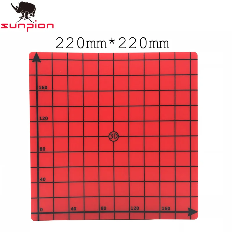 New versio3d Printer Heated Bed Sticker Coordinate Printed 220x220mm Hot Bed Surface Sticker Red for 3D Printer Parte 1 PCS
New versio3d Printer Heated Bed Sticker Coordinate Printed 220x220mm Hot Bed Surface Sticker Red for 3D Printer Parte 1 PCS