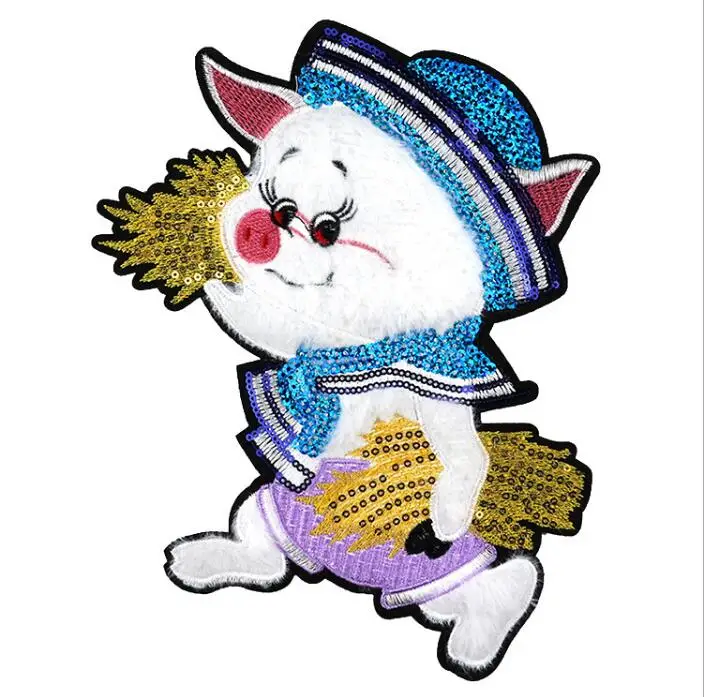 Fashion new patch plush sequin patch patch clothing accessories clothes decorative pattern piglet stickers
Fashion new patch plush sequin patch patch clothing accessories clothes decorative pattern piglet stickers