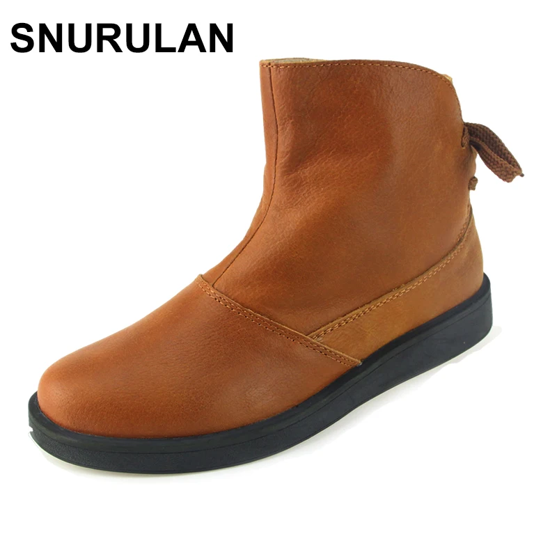SNURULAN Shoes Woman Boots Brown/Black Genuine Leather Martin Boots Round Toe Thick Platform Rubber Sole 2017 Autumn shoes
SNURULAN Shoes Woman Boots Brown/Black Genuine Leather Martin Boots Round Toe Thick Platform Rubber Sole 2017 Autumn shoes
