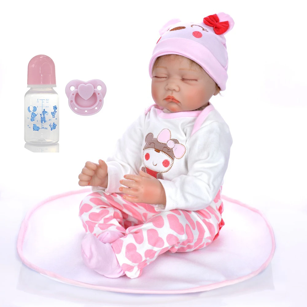 NPK 55cm Silicone Reborn Sleeping Baby Doll Kids Playmate Gift for Girls bebe Alive Soft Toys for Bouquets Doll Bebe Reborn Toys
NPK 55cm Silicone Reborn Sleeping Baby Doll Kids Playmate Gift for Girls bebe Alive Soft Toys for Bouquets Doll Bebe Reborn Toys