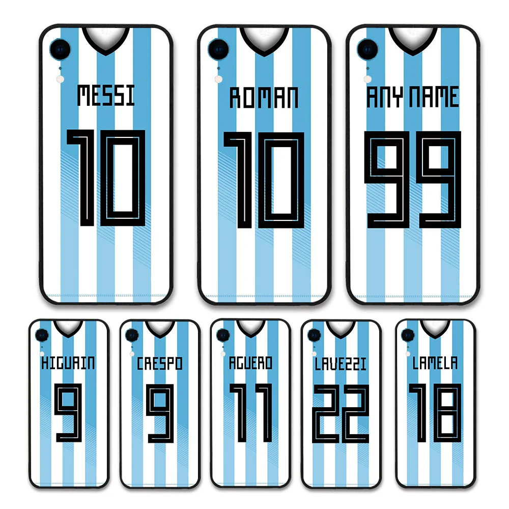 European Football Argentina National Team Jersey style Messi Roman Custom Names and Numbers case for iPhone XR Phones cases
European Football Argentina National Team Jersey style Messi Roman Custom Names and Numbers case for iPhone XR Phones cases