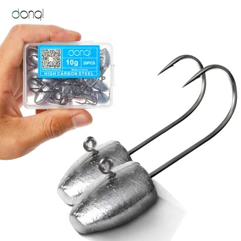 DONQL 20pcs/box Fishing Hook Exposed Lead Jig Head Sharp Barbed Hooks Soft Bait Lure Hook for Carp Fishing Tackle Accessories
DONQL 20pcs/box Fishing Hook Exposed Lead Jig Head Sharp Barbed Hooks Soft Bait Lure Hook for Carp Fishing Tackle Accessories