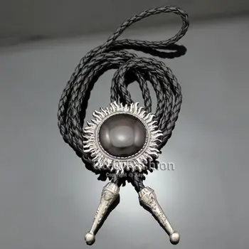 New Top Fashion Vintage Silver Plated Sun Obsidian Western Cowboy Stone Leather Bolo Bola Neck Tie Line Dance Rodeo
New Top Fashion Vintage Silver Plated Sun Obsidian Western Cowboy Stone Leather Bolo Bola Neck Tie Line Dance Rodeo