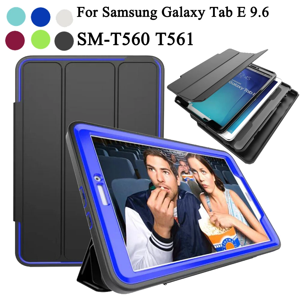 For Samsung Galaxy Tab E 9.6 T560 T561 SM-T560 T561 Smart Cover Funda Screen Film Kids Shockproof Armor Rugged Full Protective
For Samsung Galaxy Tab E 9.6 T560 T561 SM-T560 T561 Smart Cover Funda Screen Film Kids Shockproof Armor Rugged Full Protective