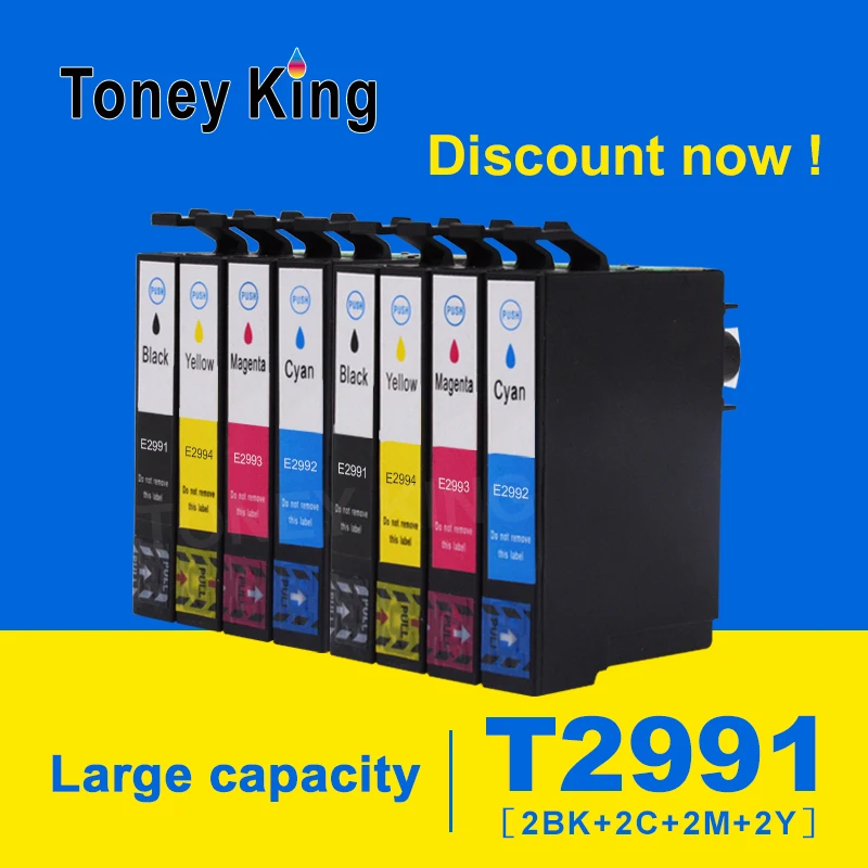 Toney King 2 Set T2991 29 29xl Ink Cartridge Compatible For Epson 29XL For Epson XP 235 332 432 247 442 342 345 Printer Ink
Toney King 2 Set T2991 29 29xl Ink Cartridge Compatible For Epson 29XL For Epson XP 235 332 432 247 442 342 345 Printer Ink