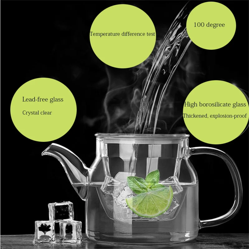 High quality heat-resistant glass teapot Chinese tea set Kung Fu Pu'er teapot built-in glass tea leak Coffee drink juice jug
High quality heat-resistant glass teapot Chinese tea set Kung Fu Pu'er teapot built-in glass tea leak Coffee drink juice jug