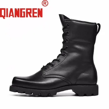 QIANGREN Military Factory Direct Men's Genuine Leather Black Tactical Boots Male Outdoors Militar Safety Shoes Botas Militares
QIANGREN Military Factory Direct Men's Genuine Leather Black Tactical Boots Male Outdoors Militar Safety Shoes Botas Militares