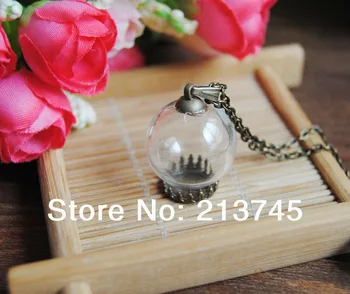 Freeshipping Charm 20*12mm Glass bubble & bronze lace base& 6mm cap& 70cm necklace Set DIY glass globe vial pendant 
Freeshipping Charm 20*12mm Glass bubble & bronze lace base& 6mm cap& 70cm necklace Set DIY glass globe vial pendant