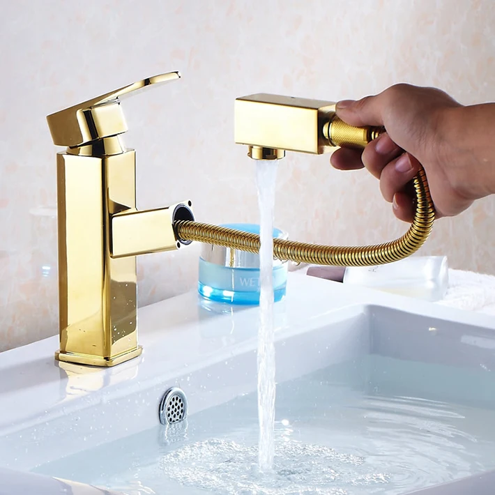 Gold plating pull out brass bathroom sink faucet mixer hot&cold muilt-function salon tap for hair
Gold plating pull out brass bathroom sink faucet mixer hot&cold muilt-function salon tap for hair