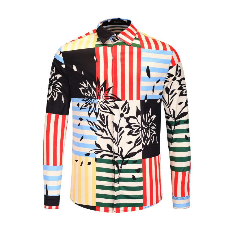 New Arrival Men Shirts Camisa Masculina Men Fashions Floral Shirt 3d Print Long Sleeve Stripped Casual Slim Fit Christmas Shirts
New Arrival Men Shirts Camisa Masculina Men Fashions Floral Shirt 3d Print Long Sleeve Stripped Casual Slim Fit Christmas Shirts