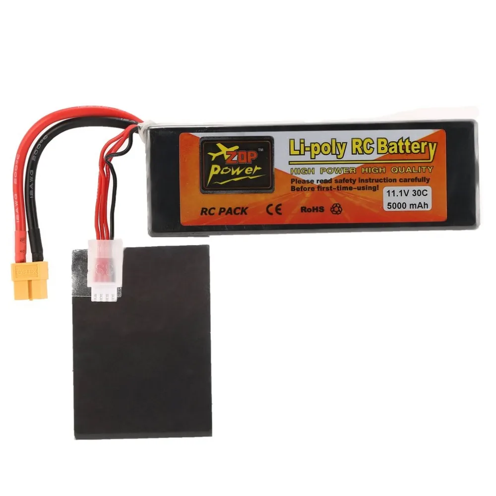 ZOP Power 11.1V 5000mAh 30C 3S 1P Lipo Battery XT60 Plug Rechargeable for RC Racing Drone Quadcopter Helicopter Car Boat Model
ZOP Power 11.1V 5000mAh 30C 3S 1P Lipo Battery XT60 Plug Rechargeable for RC Racing Drone Quadcopter Helicopter Car Boat Model