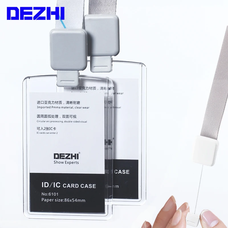 DEZHI-Brand New Retractable Custom Lanyard with Full Transparent Business ID IC Card Holder,Vertical Horizontal Available
DEZHI-Brand New Retractable Custom Lanyard with Full Transparent Business ID IC Card Holder,Vertical Horizontal Available