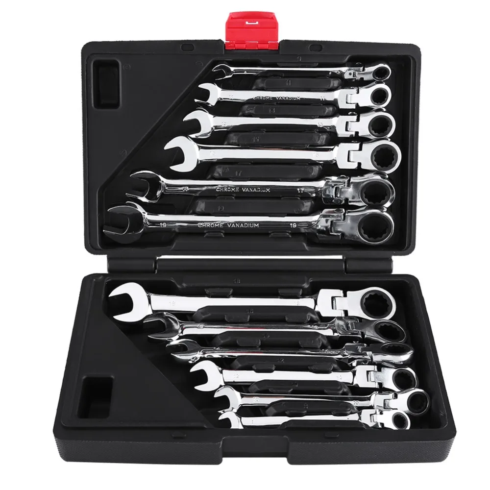 8mm to 19mm ratchet wrench wrench garage 5 degree return angle tool 12PCS / batch ratchet wrench tool set
8mm to 19mm ratchet wrench wrench garage 5 degree return angle tool 12PCS / batch ratchet wrench tool set