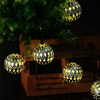Waterproof 20 LED Solar Powered Fairy Light Moroccan Lantern Silver Metal Globe String Lights Lamp For Outdoor Christmas Tree
Waterproof 20 LED Solar Powered Fairy Light Moroccan Lantern Silver Metal Globe String Lights Lamp For Outdoor Christmas Tree