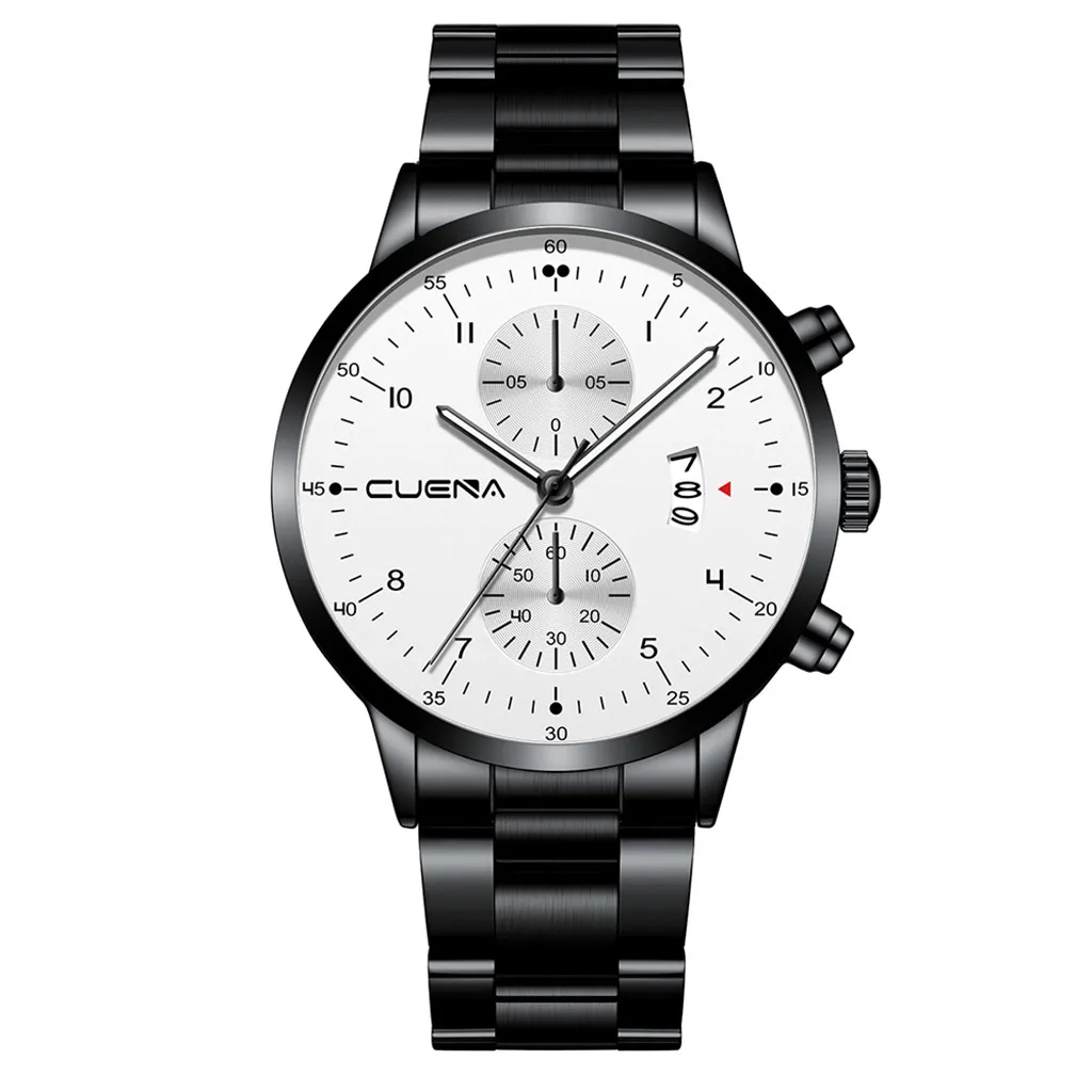 CUENA Men's Business Steel Belt Watch Three Eyes Calendar Quartz Watch Relogio Masculino Casual Male Clock Wristwatch
CUENA Men's Business Steel Belt Watch Three Eyes Calendar Quartz Watch Relogio Masculino Casual Male Clock Wristwatch