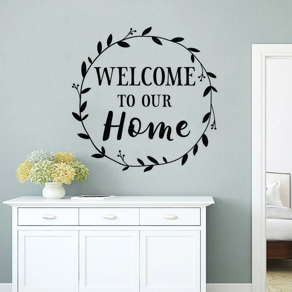 Family Design Decor Welcome To Our Home Sign Wall Sticker Home Decoration Front Door Vinyl Decals Round Branch Wall Mural AY1701
Family Design Decor Welcome To Our Home Sign Wall Sticker Home Decoration Front Door Vinyl Decals Round Branch Wall Mural AY1701