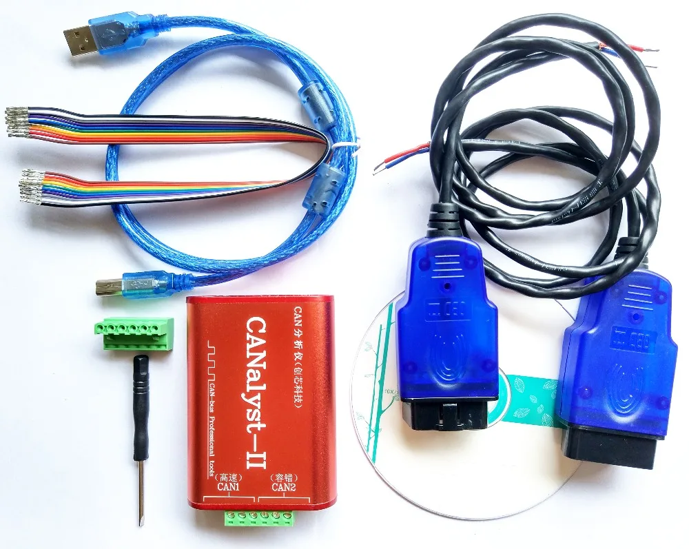 CAN Analyzer +2* OBD Adapters + Gasoline ISO 15765 Protocol Interpretation + Low Speed Fault Tolerant CAN / Single Line CAN
CAN Analyzer +2* OBD Adapters + Gasoline ISO 15765 Protocol Interpretation + Low Speed Fault Tolerant CAN / Single Line CAN