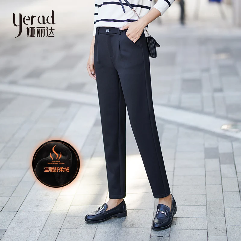 YERAD Winter Black Harem Pants Women Thicken Velvet Warm Pants Plus Size Stretchy OL Work Trousers
YERAD Winter Black Harem Pants Women Thicken Velvet Warm Pants Plus Size Stretchy OL Work Trousers
