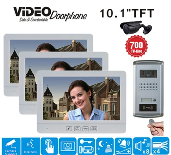 ZHUDELE top quality big 10.1" Video Door Phone Touch button Doorbell Intercom IR HD home House Security system with ID card 1V3
ZHUDELE top quality big 10.1" Video Door Phone Touch button Doorbell Intercom IR HD home House Security system with ID card 1V3