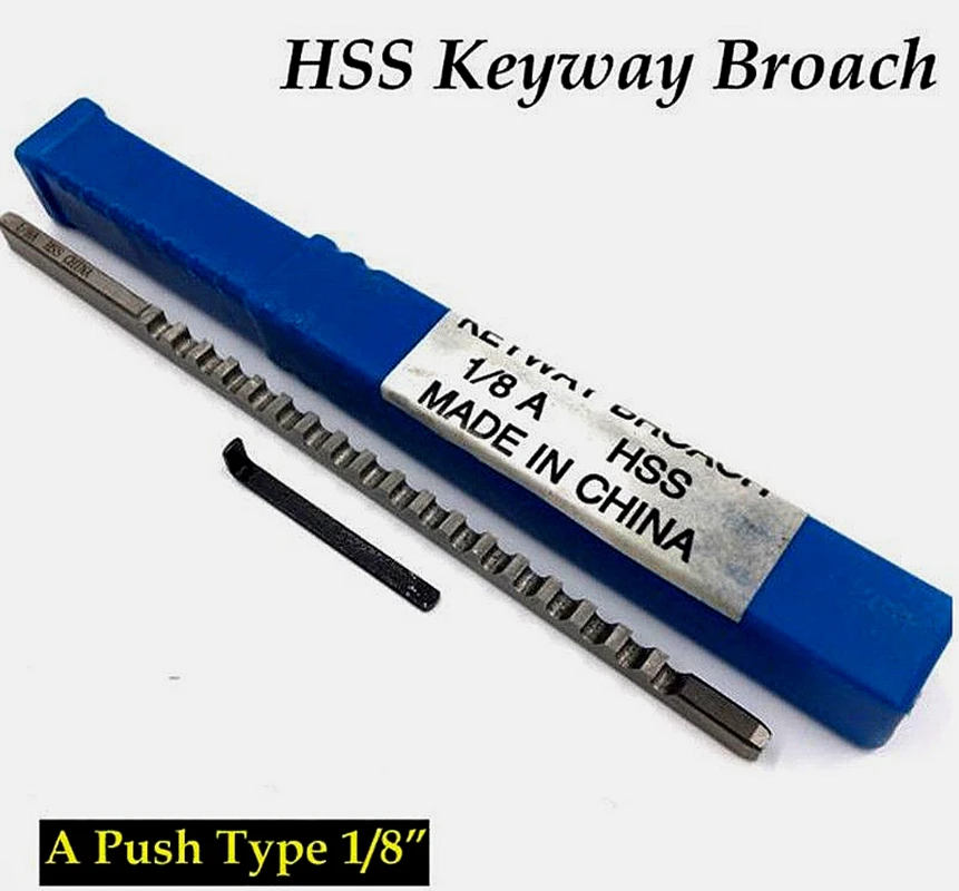 Keyway Broach 1/8" inch A Push Type High speed steel HSS Cutting Tool for CNC Broaching machine Metalworking
Keyway Broach 1/8" inch A Push Type High speed steel HSS Cutting Tool for CNC Broaching machine Metalworking