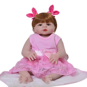 Bebes reborn full vinyl silicone reborn baby girl doll 23"57cm real alive newborn fake baby doll toys for child birthday gift
Bebes reborn full vinyl silicone reborn baby girl doll 23"57cm real alive newborn fake baby doll toys for child birthday gift