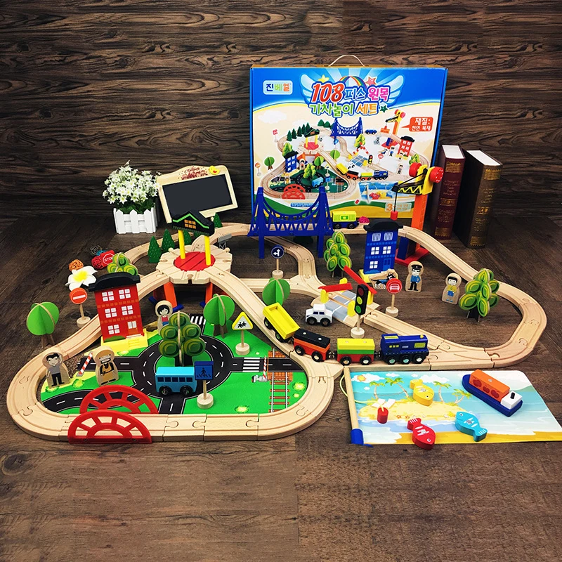 Wooden Trains Track Toys Set Magical track and Station Bridge Accessories Railway Model Toys for Children
Wooden Trains Track Toys Set Magical track and Station Bridge Accessories Railway Model Toys for Children