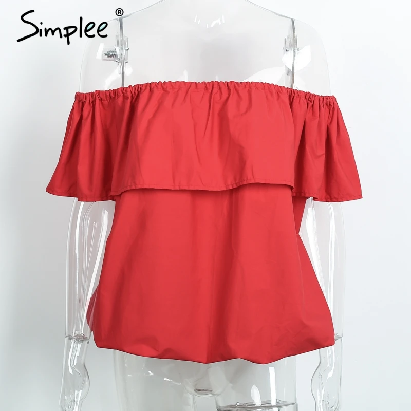 Simplee Off shoulder cool blouse Sexy ruffles cotton white blouse Chic fluffy female blouse Elastic waist corp top blusa
Simplee Off shoulder cool blouse Sexy ruffles cotton white blouse Chic fluffy female blouse Elastic waist corp top blusa