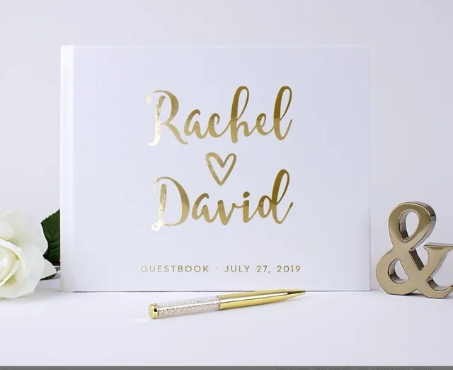 Personalized Guest Book Gold Calligraphy Alternative Guestbook Custom Names and Date Wedding Journal A5 B5 size birthday ablum
Personalized Guest Book Gold Calligraphy Alternative Guestbook Custom Names and Date Wedding Journal A5 B5 size birthday ablum