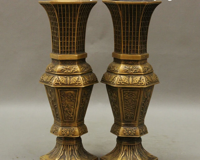 wholesale factory 11 Folk China Chinese Bronze Copper Lotus Bamboo Pine Tree Flower Pot Vase Pair
wholesale factory 11 Folk China Chinese Bronze Copper Lotus Bamboo Pine Tree Flower Pot Vase Pair