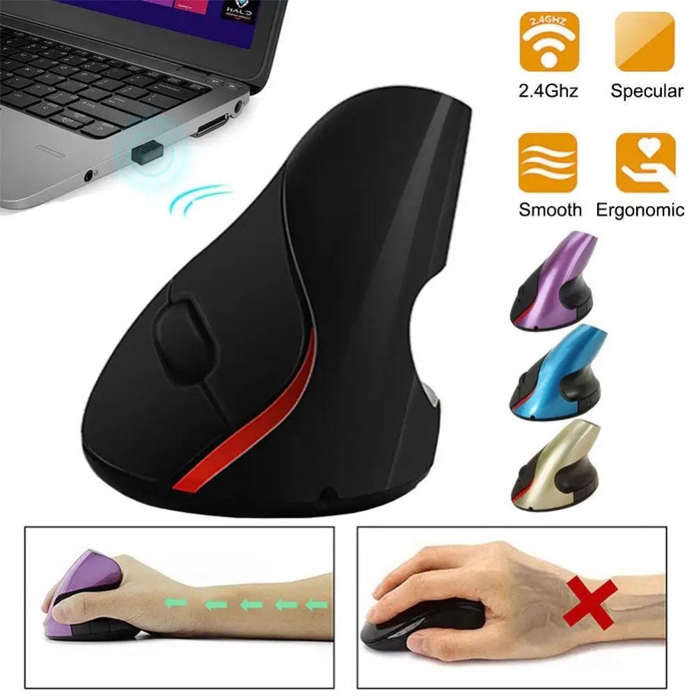 2.4GHz WiFi Ergonomic Wireless Mouse Rechargeable 5 Buttons USB Optical Mouse Vertical Shape Wireless Protects Arm Mouse For PC
2.4GHz WiFi Ergonomic Wireless Mouse Rechargeable 5 Buttons USB Optical Mouse Vertical Shape Wireless Protects Arm Mouse For PC