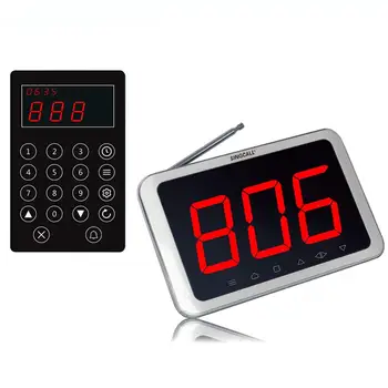 SINGCALL wireless calling system.classic pager system with transmitter of APE100 and LCD screen receiver of APE1500.
SINGCALL wireless calling system.classic pager system with transmitter of APE100 and LCD screen receiver of APE1500.