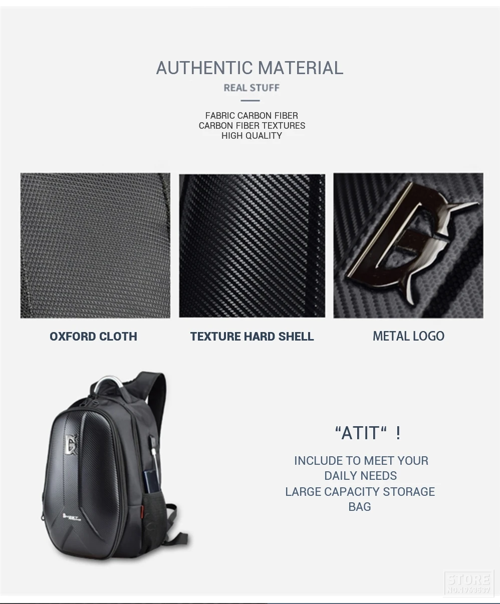 2x Motorcycle Saddlebags Rider Side Carbon Fiber Texture Bag Luggage Travel Box
