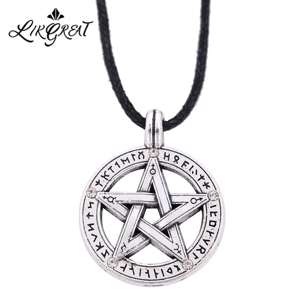 LIKGREAT Supernatural Pentacle Pentagram Pendant Statement Necklace Star Crystal Amulet Chain Talisman Runes Nordic Jewelry
LIKGREAT Supernatural Pentacle Pentagram Pendant Statement Necklace Star Crystal Amulet Chain Talisman Runes Nordic Jewelry