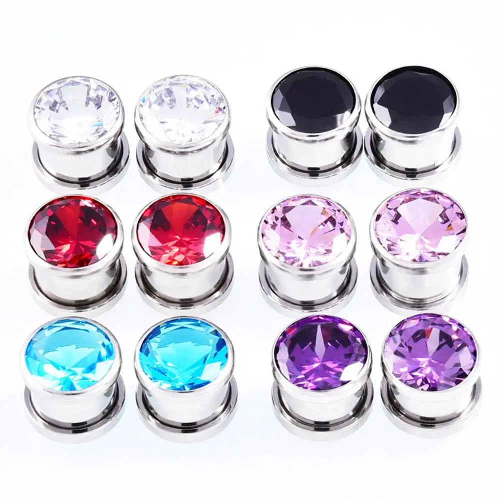 2 pcs/lot Classic CZ Zircon Flared Ear Plugs Expansion Surgical Steel Ear Stretching Flesh Tunnel Body Piercing Jewelry 6-10 mm
2 pcs/lot Classic CZ Zircon Flared Ear Plugs Expansion Surgical Steel Ear Stretching Flesh Tunnel Body Piercing Jewelry 6-10 mm