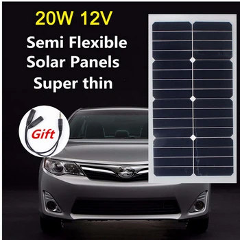 12V 20W Solar Panel Monocrystalline Energy Semi Flexible Solar Cell Sunpower for RV Car Boat PV Poly Solar Module
12V 20W Solar Panel Monocrystalline Energy Semi Flexible Solar Cell Sunpower for RV Car Boat PV Poly Solar Module